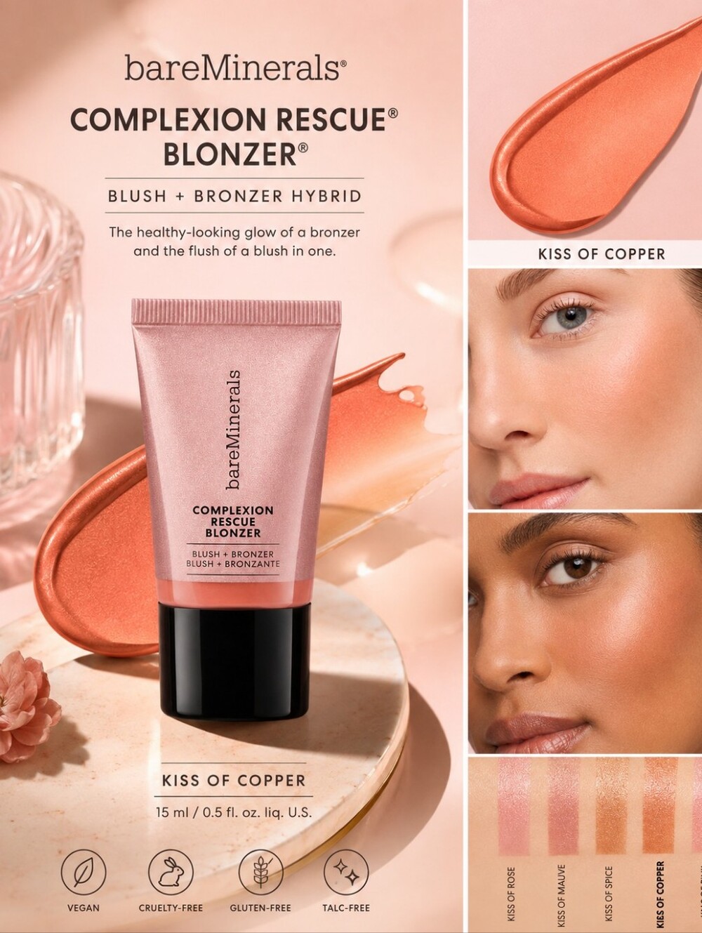 bareMinerals Complexion Rescue Blonzer – Kiss of Copper